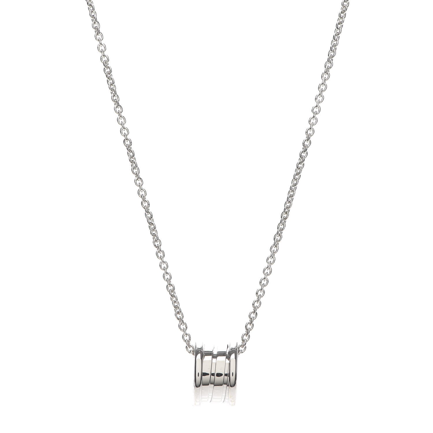 Bulgari 18K White Gold B.Zero1 Pendant Necklace 1 of 5