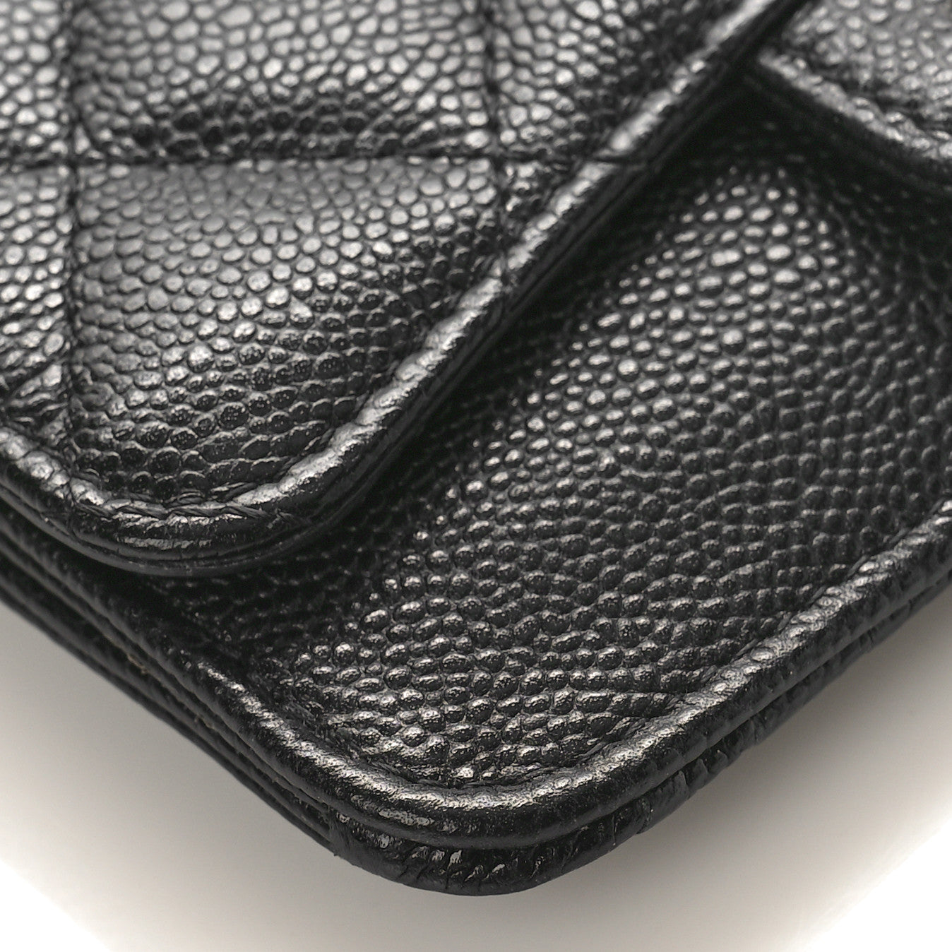 Chanel Caviar Quilted Flap Zip Card Holder Black 8 of 9