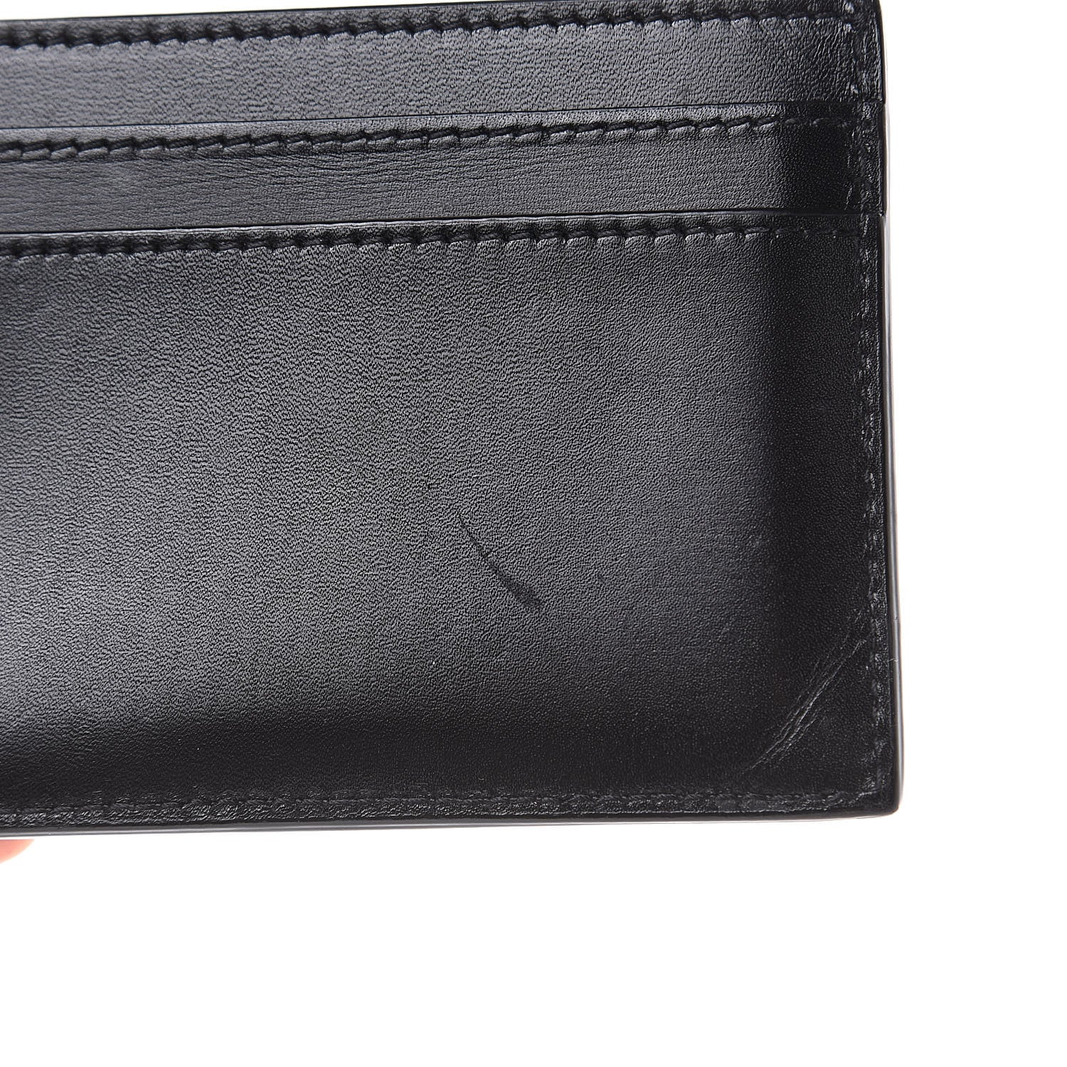 Saint Laurent Calfskin Monogram Credit Card Case Black 8 of 8