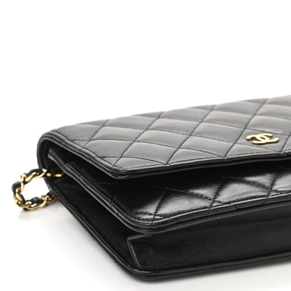 Chanel Lambskin Quilted Wallet On Chain WOC Black 10 of 11