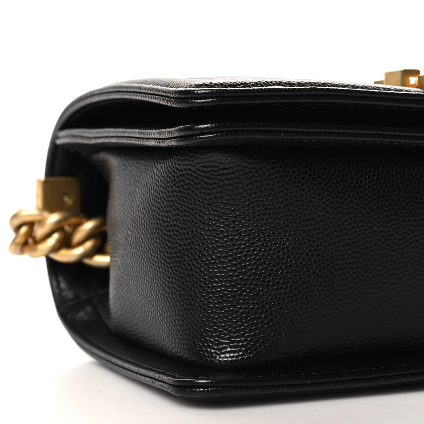 Caviar Quilted Small Boy Flap Black