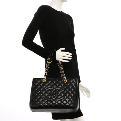 Chanel Caviar Quilted Grand Shopping Tote GST Black 2 of 7