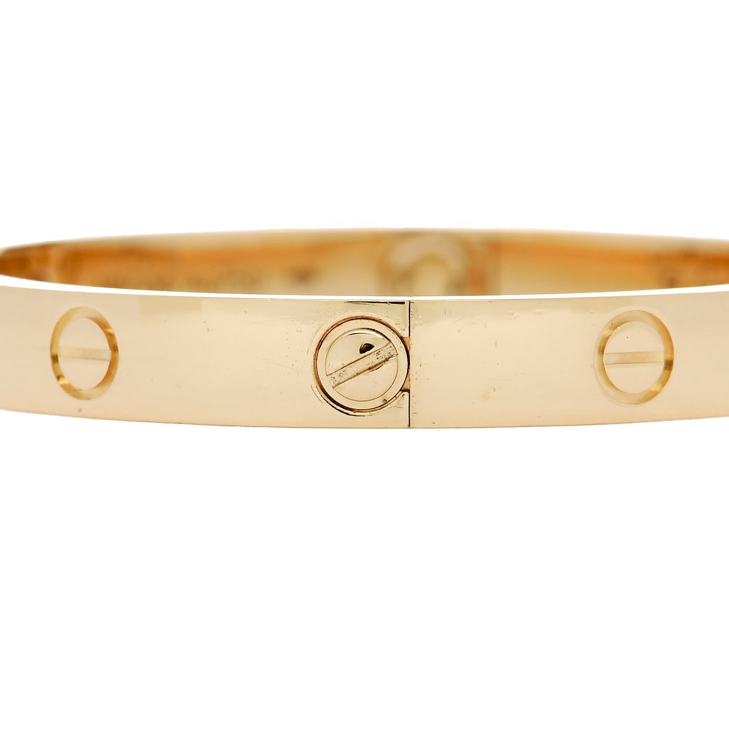 Cartier 18K Yellow Gold 4 Diamond LOVE Bracelet 16 5 of 9