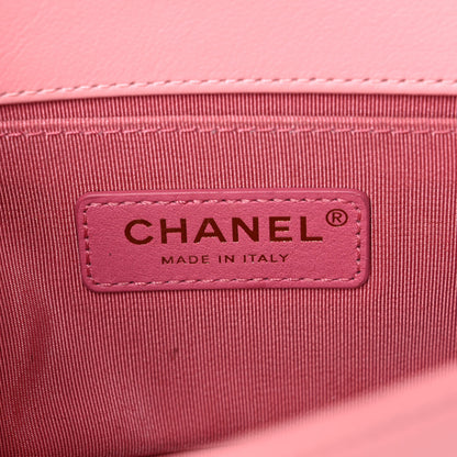 Chanel Calfskin Chevron Embroidered Small Boy By The Sea Flap Pink 5 of 16