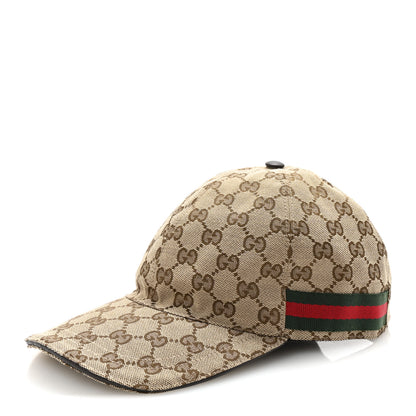 Gucci Monogram Web Baseball Hat M Beige Cocoa 1 of 8