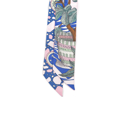 Hermes Silk La Danse Des Amazones Twilly Bleu Roy Vert Jaune 4 of 5