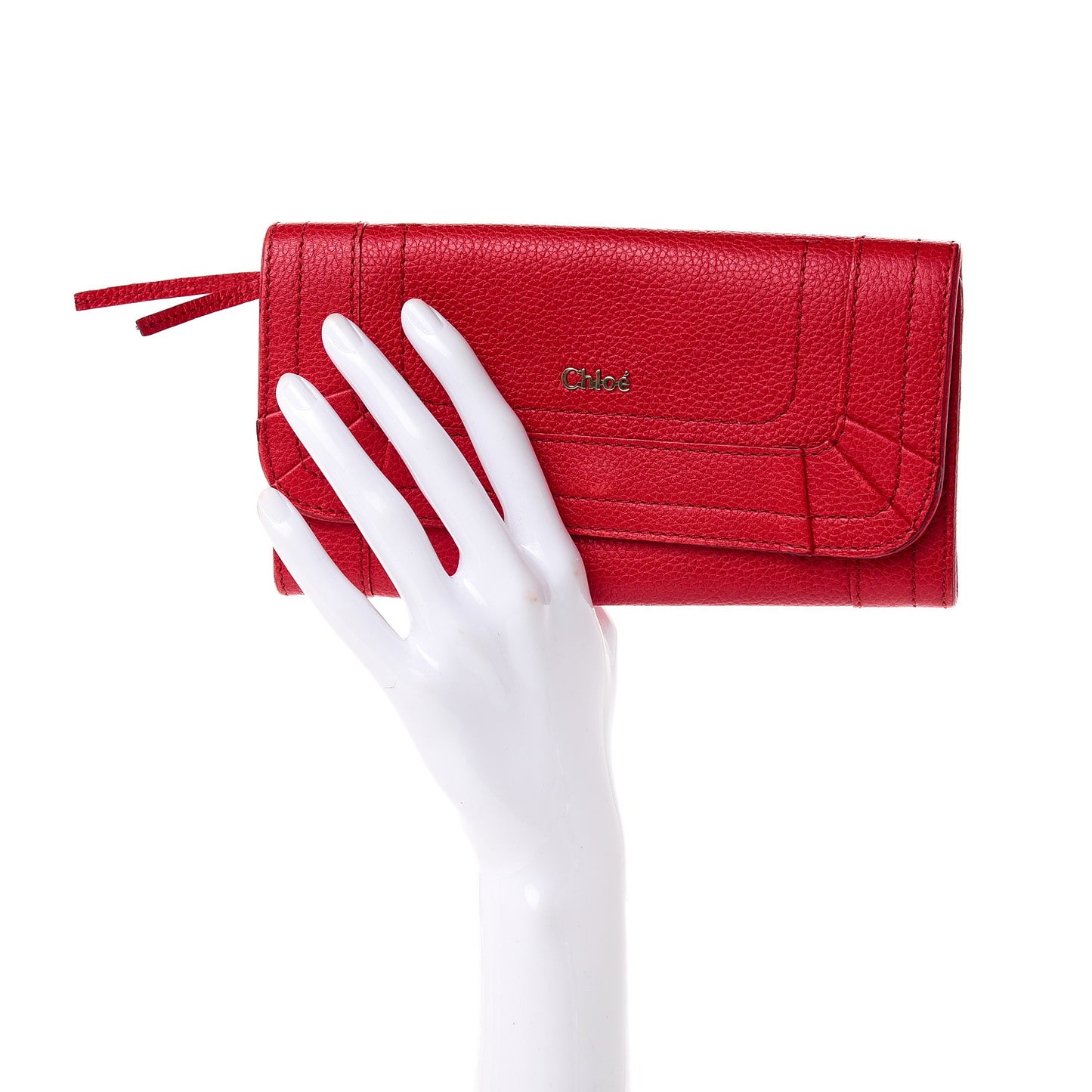 Grained Calfskin Paraty Continental Wallet Red
