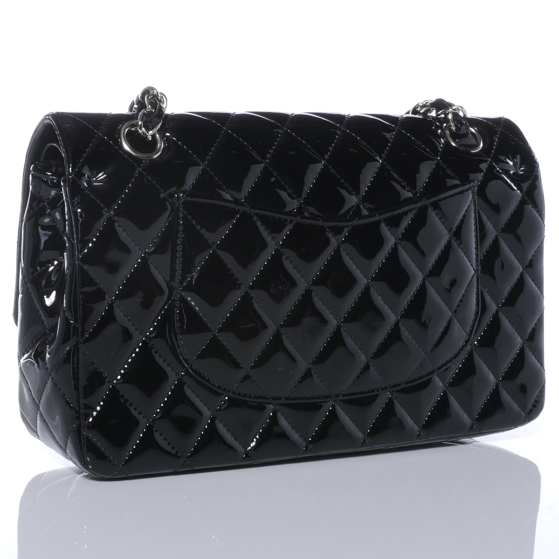 Chanel Patent Medium Double Flap Black 3 of 8