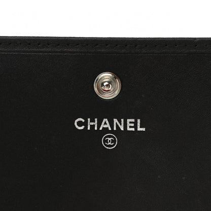 Chanel Calfskin Quilted Cambon Gusset Flap Wallet Black 6 of 10