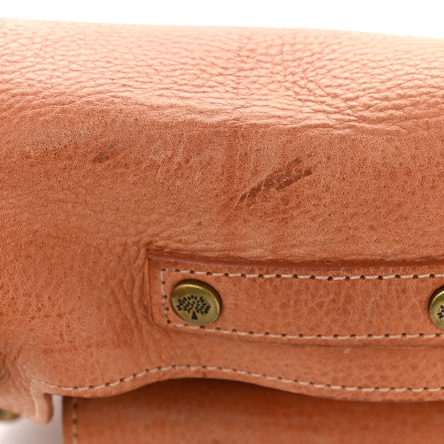 Mulberry Small Grain Calfskin Messenger Crossbody Burnt Peach 13 of 18