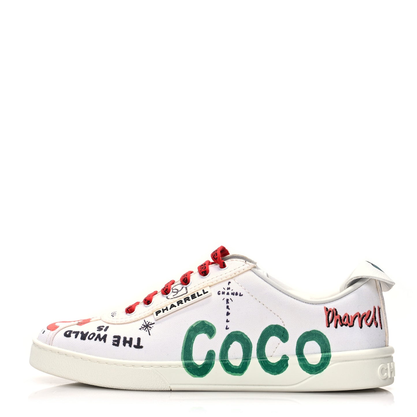 x Pharrell Williams Calfskin Womens Sneakers 37.5 White