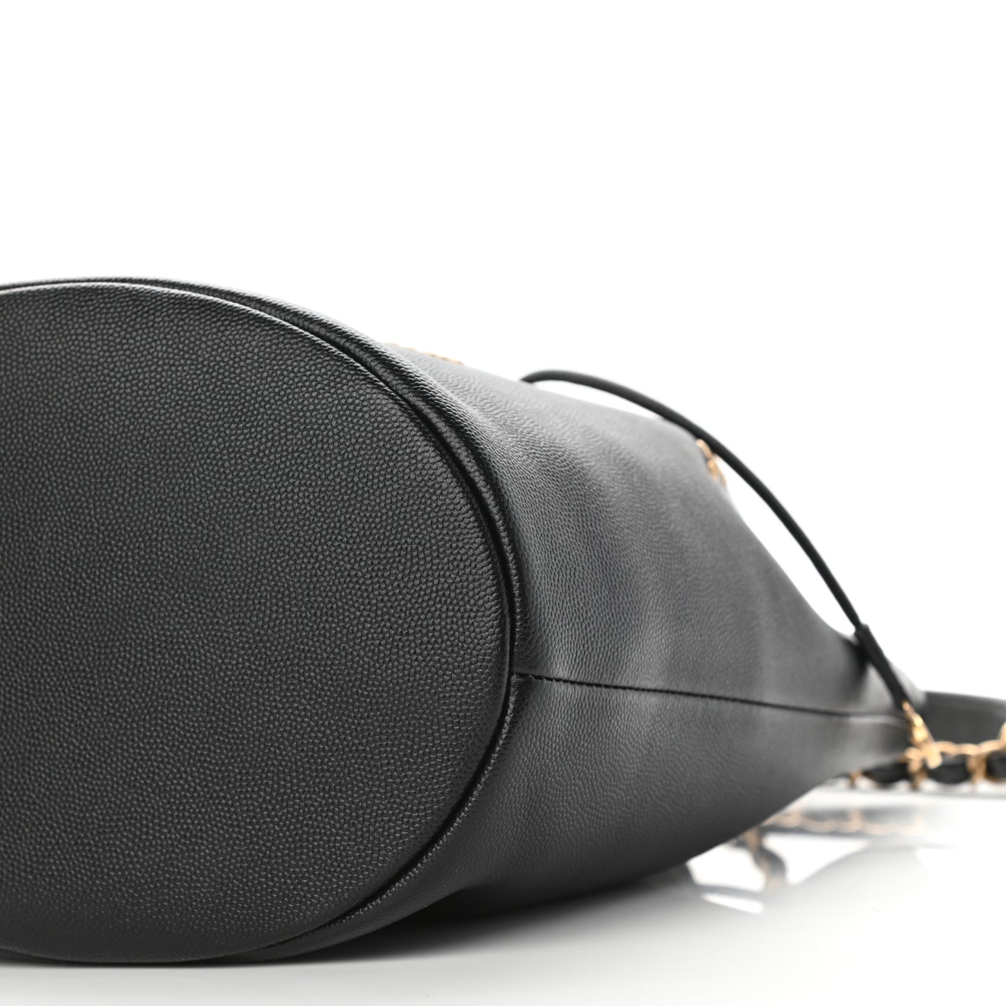 Caviar Deauville Drawstring Bucket Bag Black