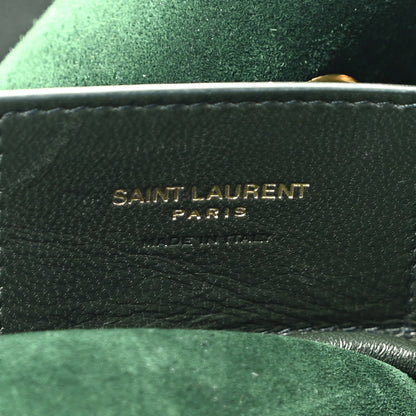Saint Laurent Calfskin Medium Paris VII Flat Hobo New Vert Fonce 6 of 11