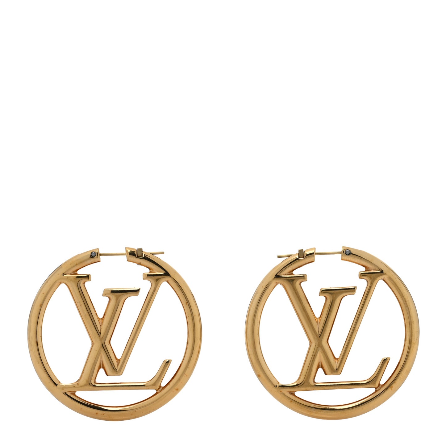 Metal Louise Hoop Earrings Gold