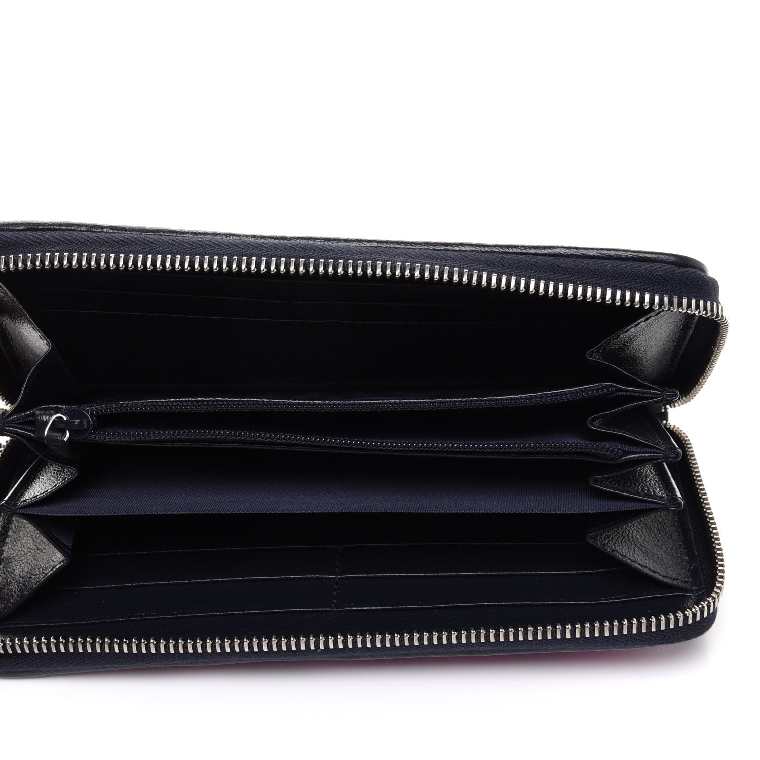Gucci Monogram Multicolor Matelasse Diagonal GG Marmont Zip Around Wallet Pink Blue 5 of 7