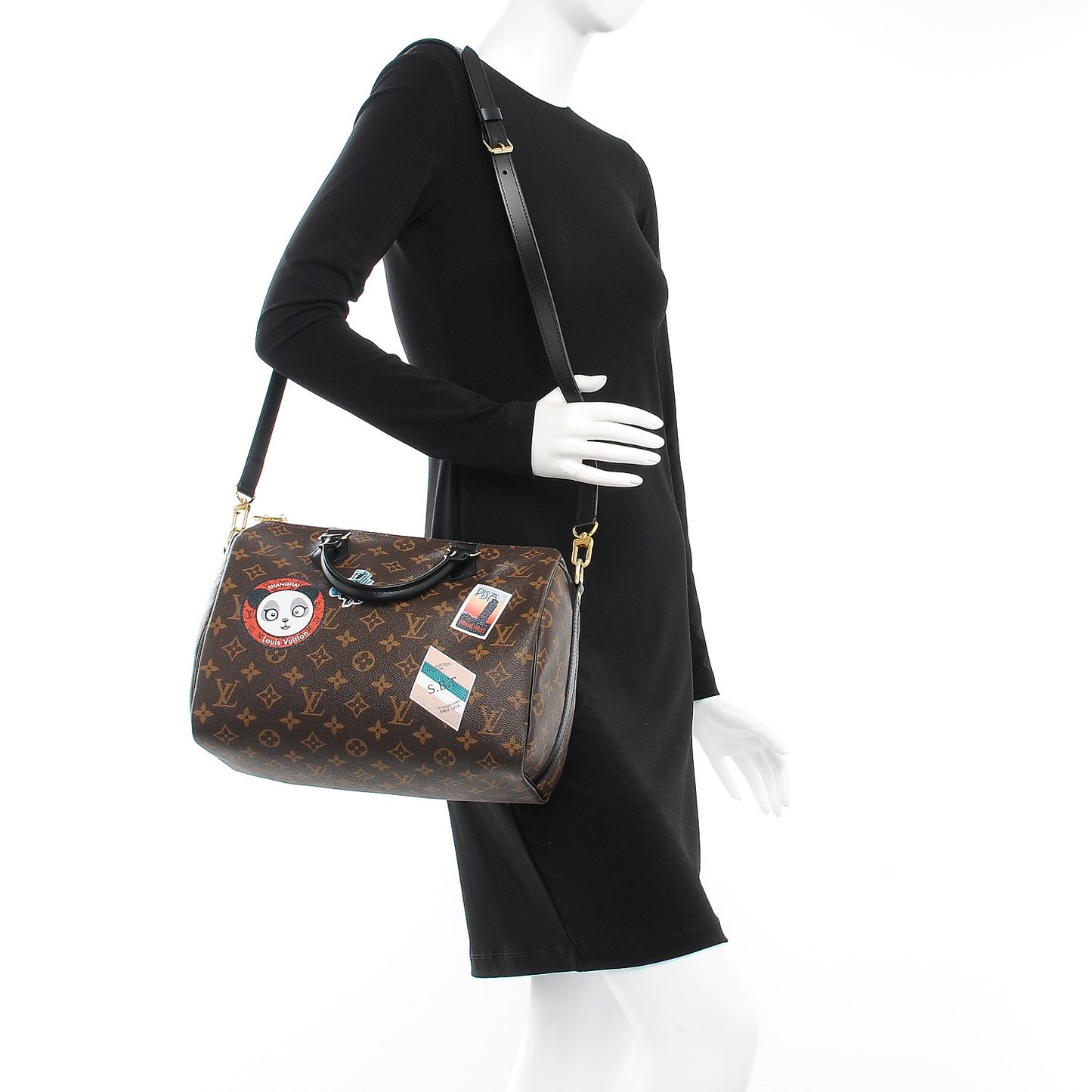 Monogram My World Tour Speedy Bandouliere 30 Black