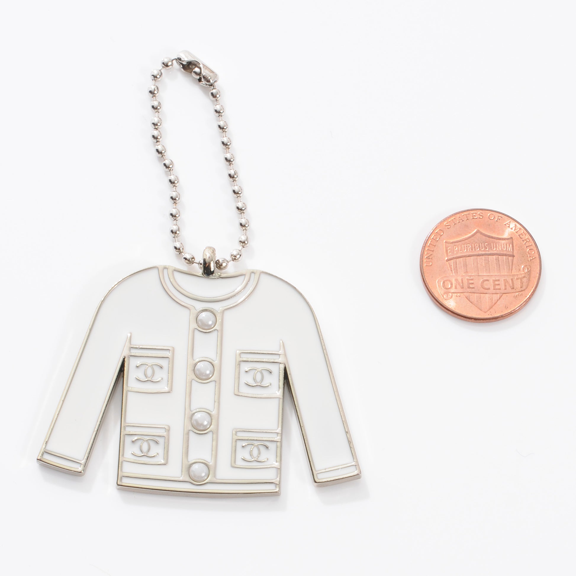 Chanel Pearl Enamel Blazer Jacket Charm 2 of 5