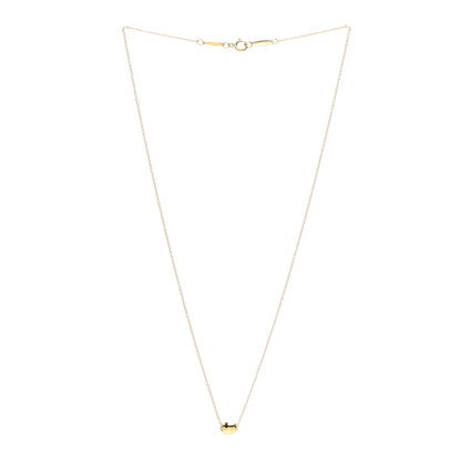 Tiffany 18K Yellow Gold 7mm Elsa Peretti Bean Pendant Necklace 3 of 5