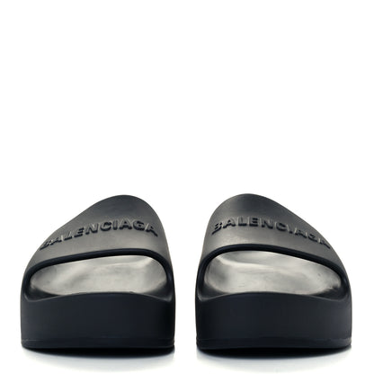 Balenciaga Rubber Chunky Platform Slide Sandals 41 Black 3 of 8