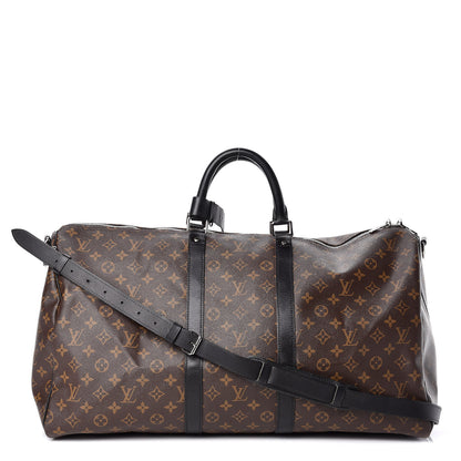 Louis Vuitton Monogram Macassar Keepall Bandouliere 55 1 of 9