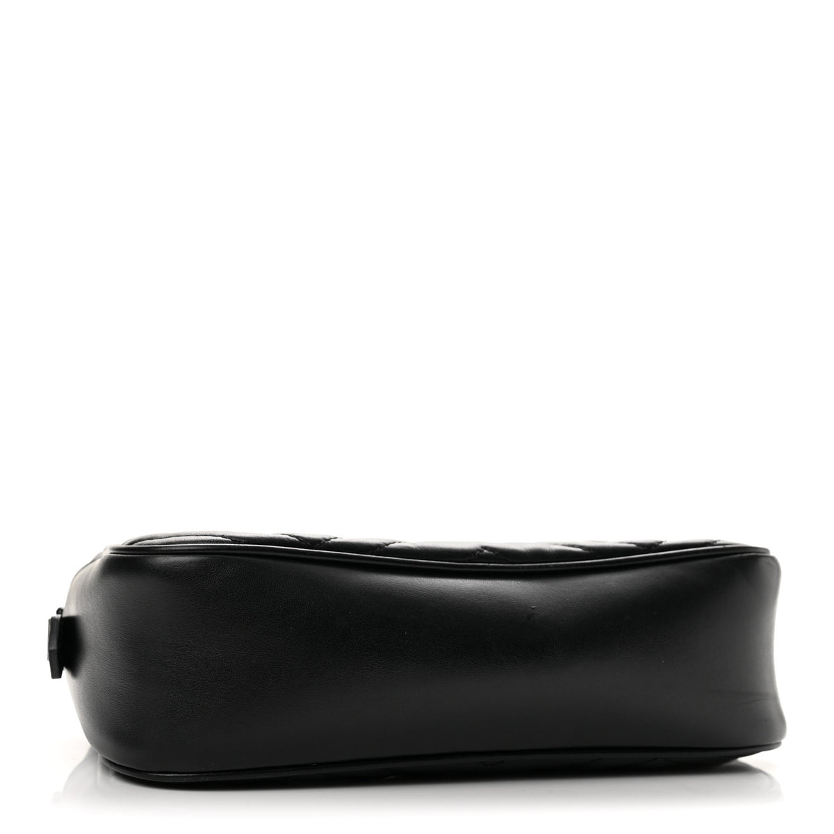 Calfskin Matelasse Monochrome Small GG Marmont Chain Shoulder Bag Black
