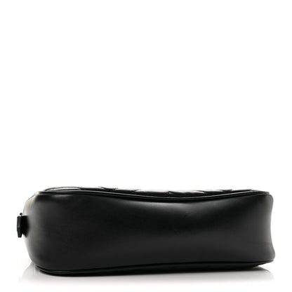 Gucci Calfskin Matelasse Monochrome Small GG Marmont Chain Shoulder Bag Black 4 of 12