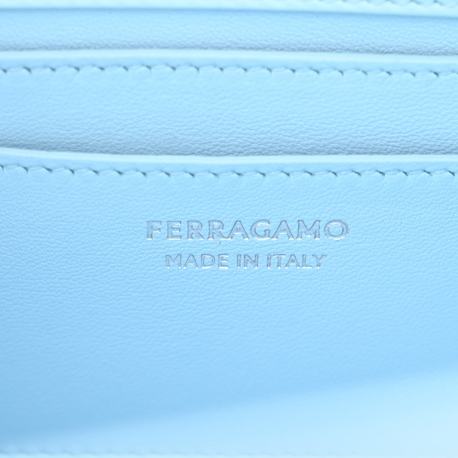 Salvatore Ferragamo Brushed Calfskin Mini Wanda Top Handle Bag Light Blue 6 of 9