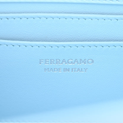 Salvatore Ferragamo Brushed Calfskin Mini Wanda Top Handle Bag Light Blue 6 of 9