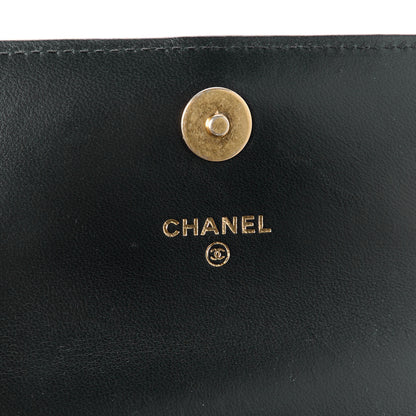 Chanel Lambskin Quilted Chain Top Handle Clutch With Chain Black 5 of 11
