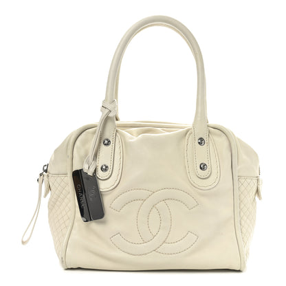Chanel Calfskin Small CC Bowler White 1 of 10