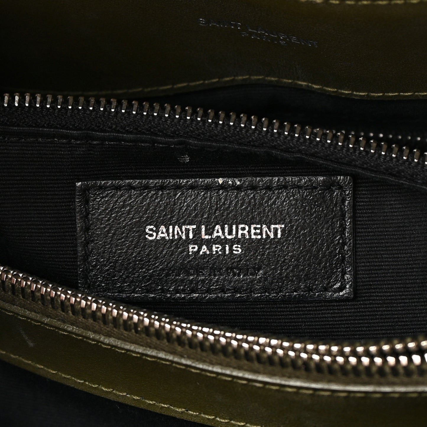 Calfskin Y Quilted Monogram Medium Loulou Chain Satchel Military Olive