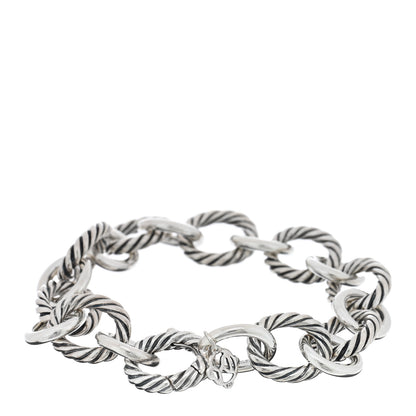 David Yurman Sterling Silver 12mm Large Oval Link Bracelet 2 of 3