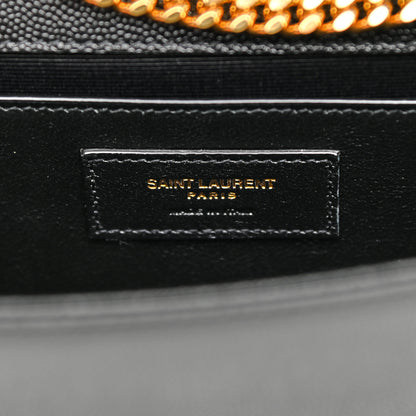 Saint Laurent Grain De Poudre Small Monogram Kate Satchel Black 7 of 10