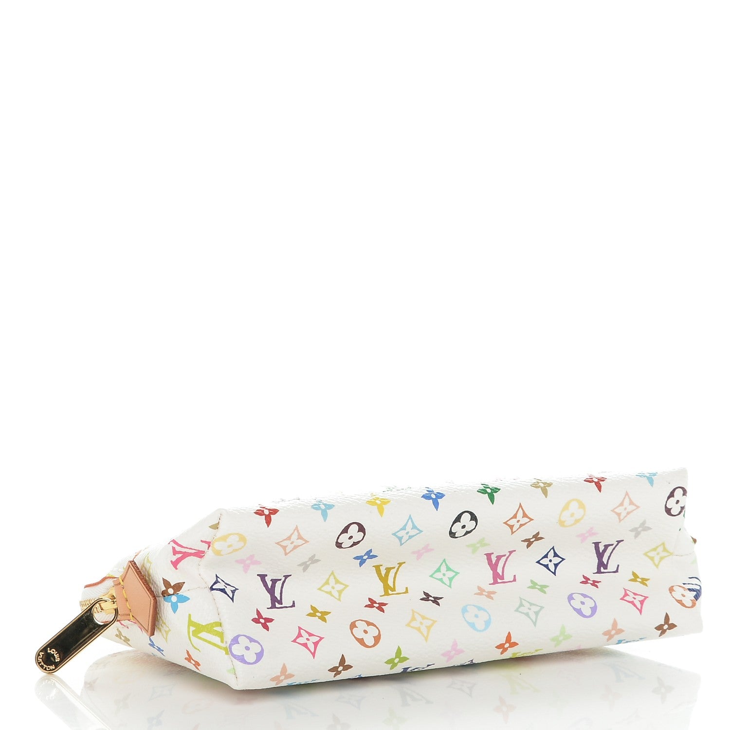 Louis Vuitton Monogram Multicolor Cosmetic Pouch White Litchi 4 of 6