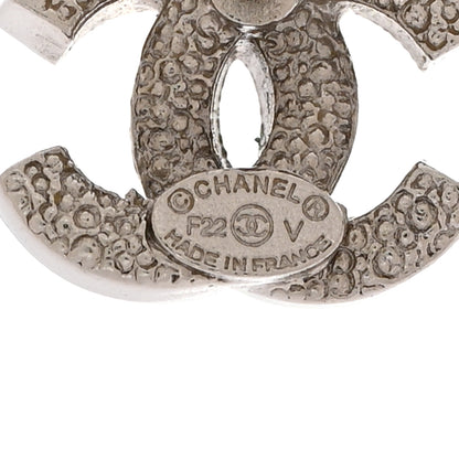 Chanel Crystal Mini Timeless CC Earrings Silver 4 of 5