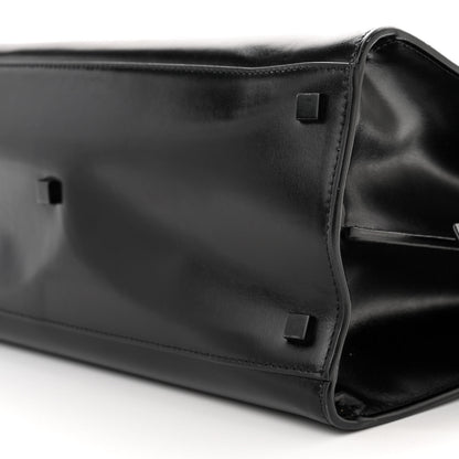Saint Laurent Shiny Calfskin Medium Uptown Tote Black 9 of 16