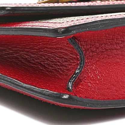 Gucci GG Supreme Monogram Web Queen Margaret Chain Wallet Red 8 of 9