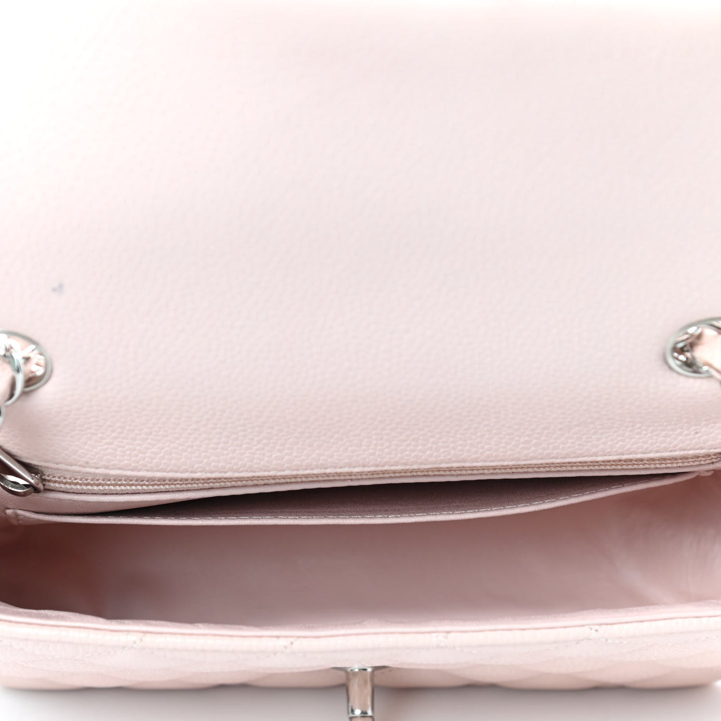 Caviar Quilted Mini Rectangular Flap Light Pink