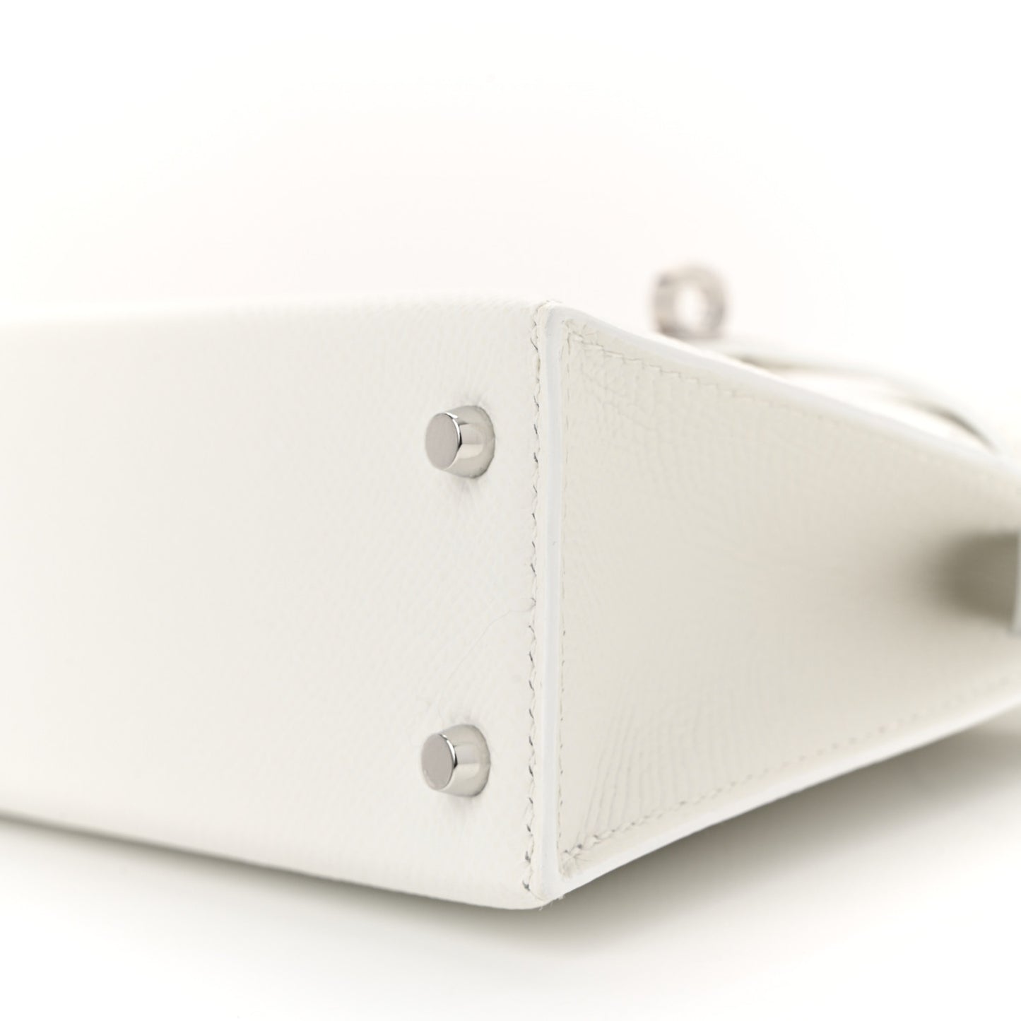 Epsom Mini Kelly Sellier 20 New White