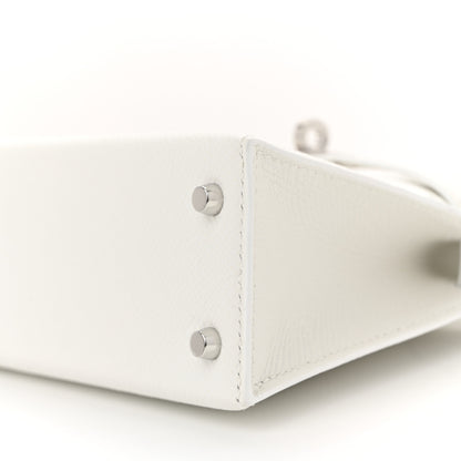 Hermes Epsom Mini Kelly Sellier 20 New White 15 of 19