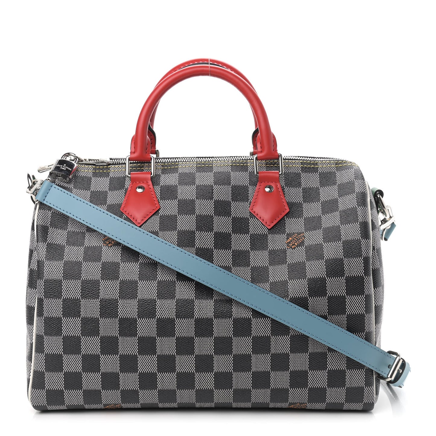Damier Speedy Bandouliere 30 Black White