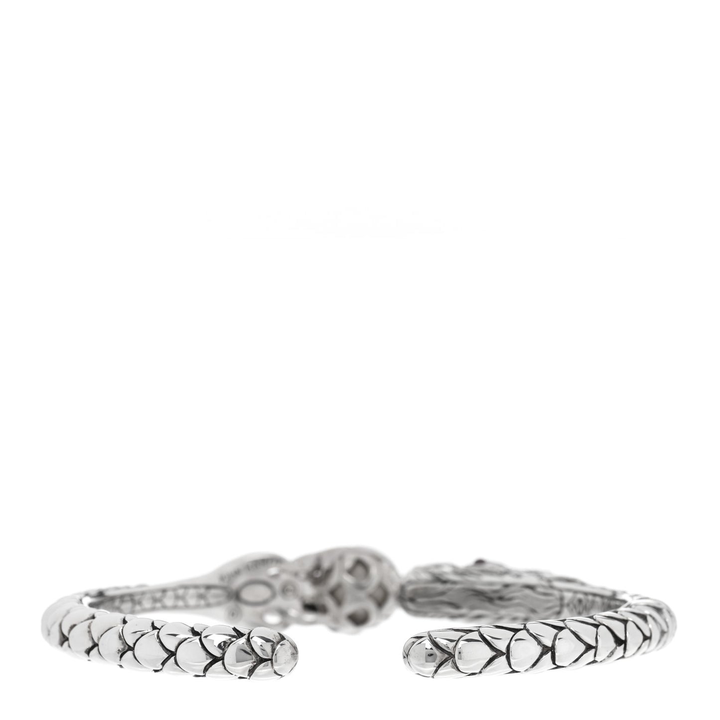 Sterling Silver Black Sapphire Ruby Pearl Naga Dragon Head Bracelet