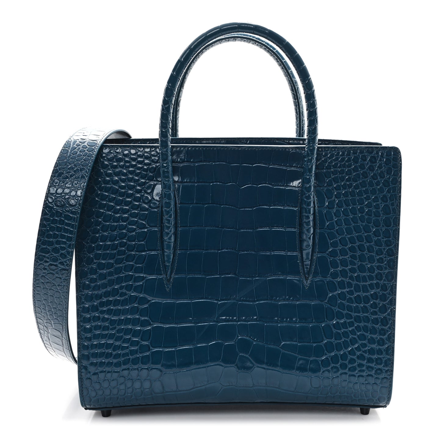 Calfskin Crocodile Embossed Studded Medium Paloma S Capitaine
