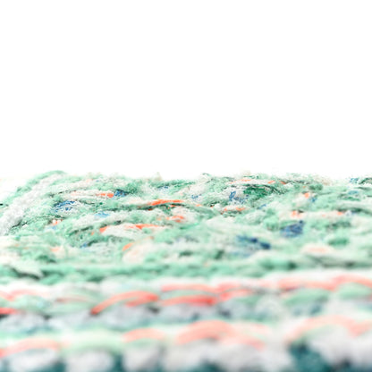 Chanel Tweed Quilted Mini Rectangular Flap Green White Blue Orange 11 of 13