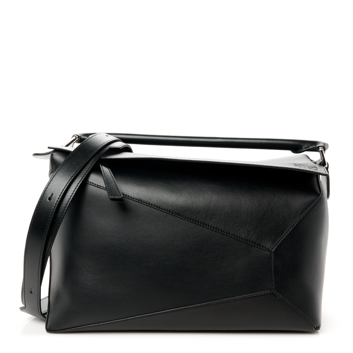Loewe Calfskin Large Puzzle Edge Bag Black 1 of 10