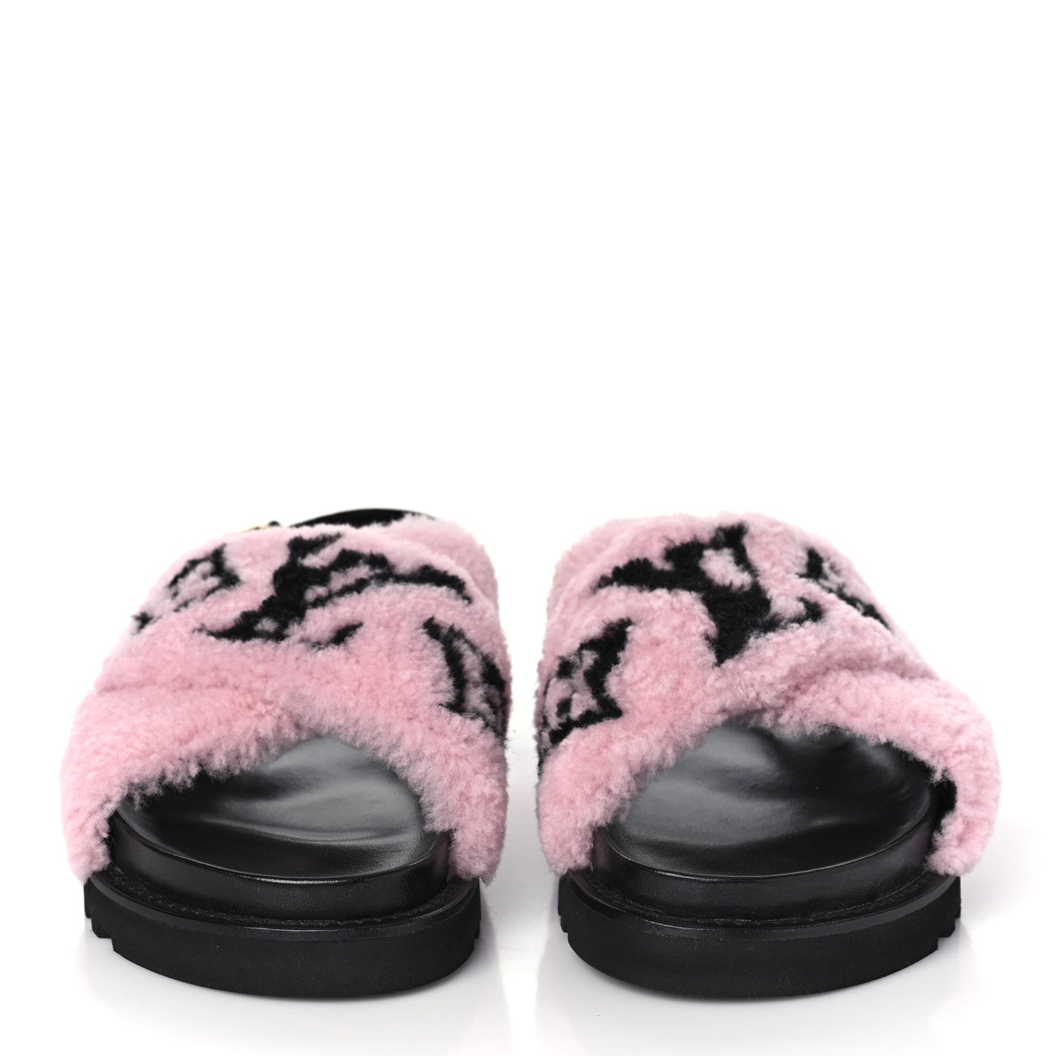 Louis Vuitton Shearling Paseo Sandals 39 Pink 2 of 7