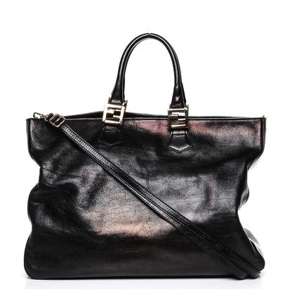 Fendi Vitello Acqua Large Twins Tote Black 1 of 7