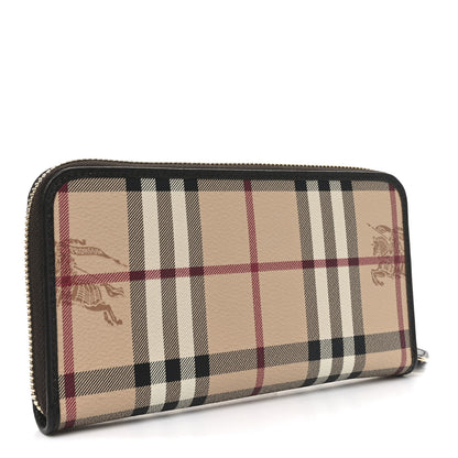 Burberry Haymarket Check Large Ziggy Zip Around Wallet Chocolate 3 of 6