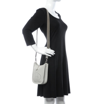 Hermes Taurillon Clemence Amazone Evelyne TPM Gris Perle Etain 2 of 10