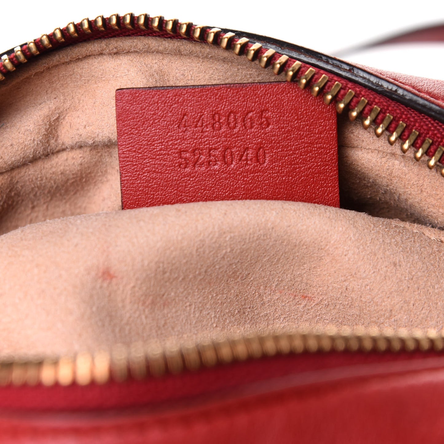 Calfskin Matelasse Mini GG Marmont Chain Shoulder Bag Hibiscus Red